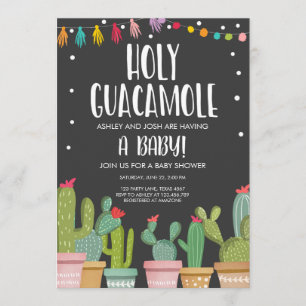Santa Guacamole Fiesta Invitación Baby Shower