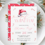 Santa Hat Oh Qué Divertida Invitación de Fiesta de<br><div class="desc">Aprovecha el encanto de la temporada navideña con nuestra "invitación de fiesta de Navidades de Santa Hat Oh What Fun", un diseño que combina sin esfuerzo la elegancia atemporal con un toque de alegría festiva. En una paleta de tonos clásicos de vacaciones, esta invitación exubera un aire de sofisticación y...</div>