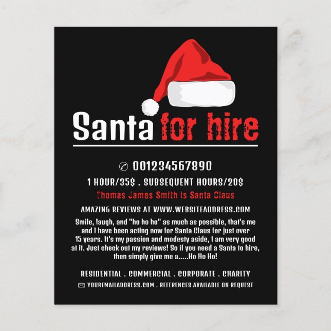 Santa Hat, publicidad de artistas de Santa Claus (Frente)