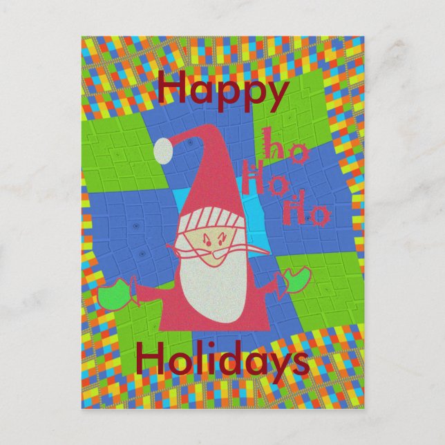 ¡Santa Hohoho! Feliz Navidad verde al azul (Anverso)