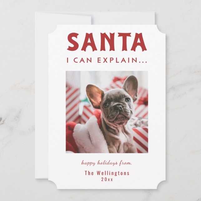 Santa I puede explicar la tarjeta fotográfica de h (Anverso)