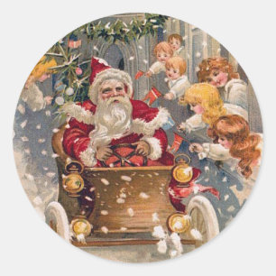 Santa impulsa a los Pegatinas de autos de carrera