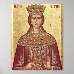 Santa Irene la Gran Mártir Impresión de Icono Orto