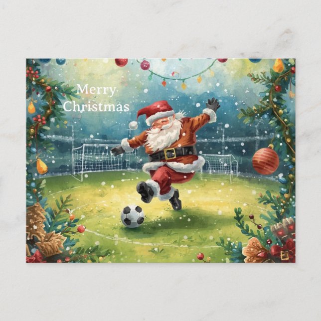 Santa juega Fútbol Fiesta de Navidad  (Anverso)