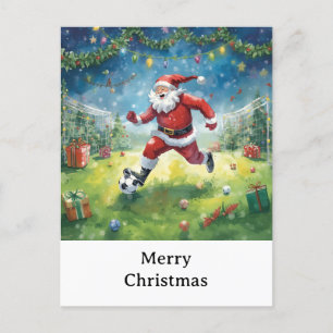 Santa juega Fútbol Fiesta de Navidad 