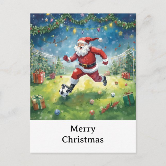 Santa juega Fútbol Fiesta de Navidad  (Anverso)