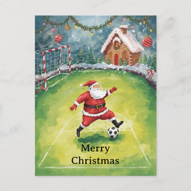 Santa juega Fútbol Fiesta de Navidad  (Anverso)