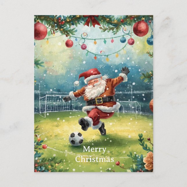 Santa juega Fútbol Fiesta de Navidad  (Anverso)