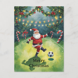 Santa juega Fútbol Fiesta de Navidad 