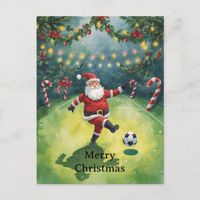 Santa juega Fútbol Fiesta de Navidad  (Anverso)