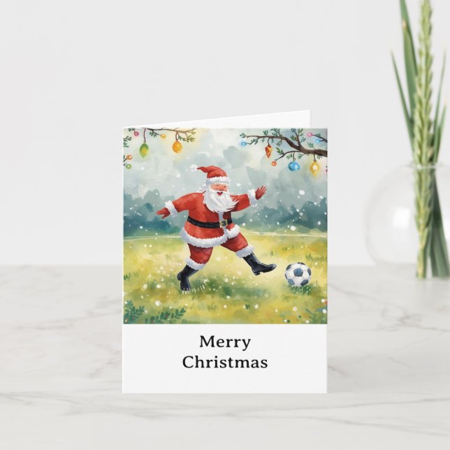Santa juega Fútbol Fiesta de Navidad  (Anverso)
