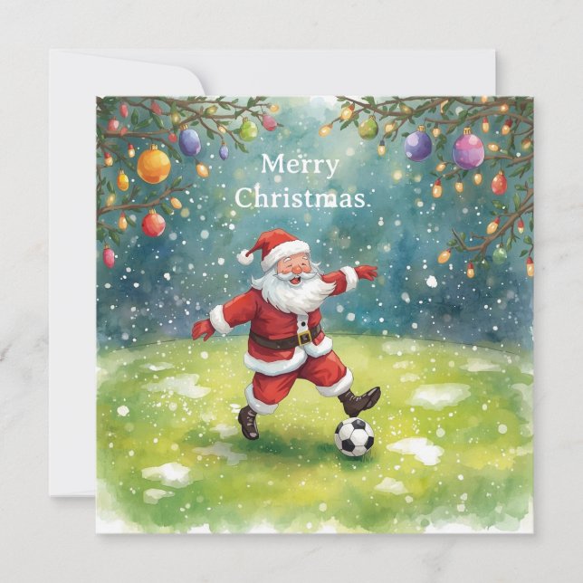 Santa juega Fútbol Fiesta de Navidad  (Anverso)