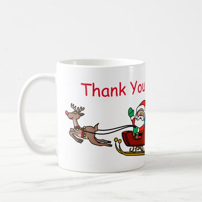 Santa le agradece poner letras a la taza (Izquierda)