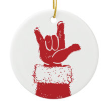 Santa le ama ornamento