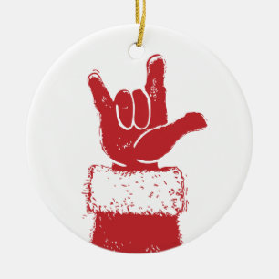 Santa le ama ornamento