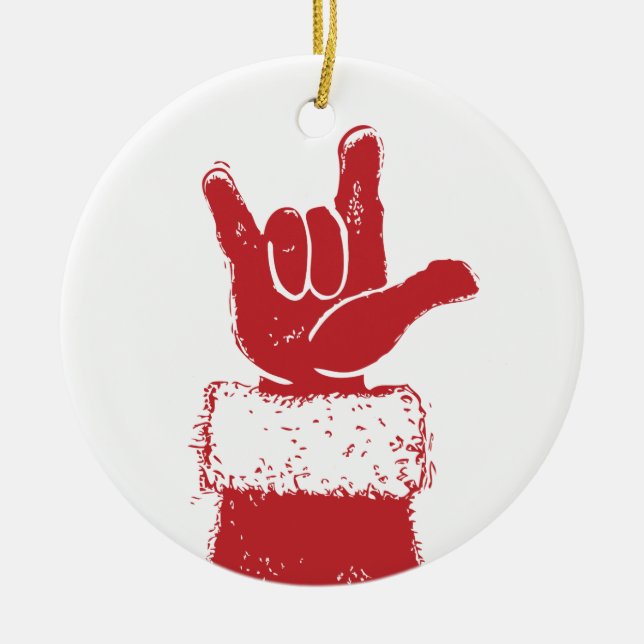 Santa le ama ornamento (Frente)