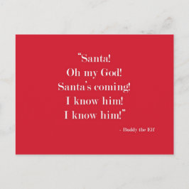 ¡Santa! ¡Le conozco! Postal