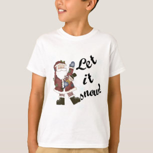 Santa Let it Snow Camisetas y Regalos
