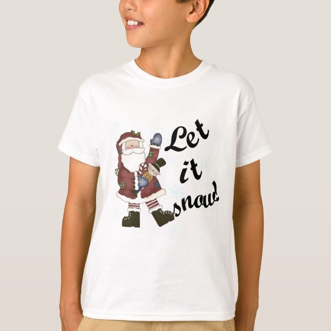 Santa Let it Snow Camisetas y Regalos (Anverso)