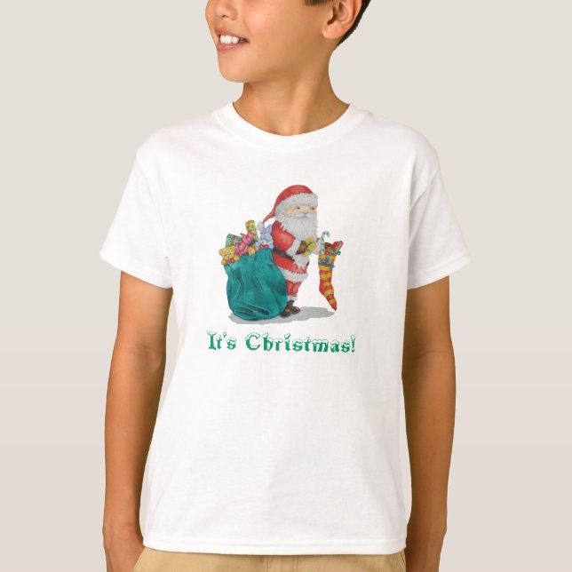 santa lindo con la camiseta de los niños del (Anverso)