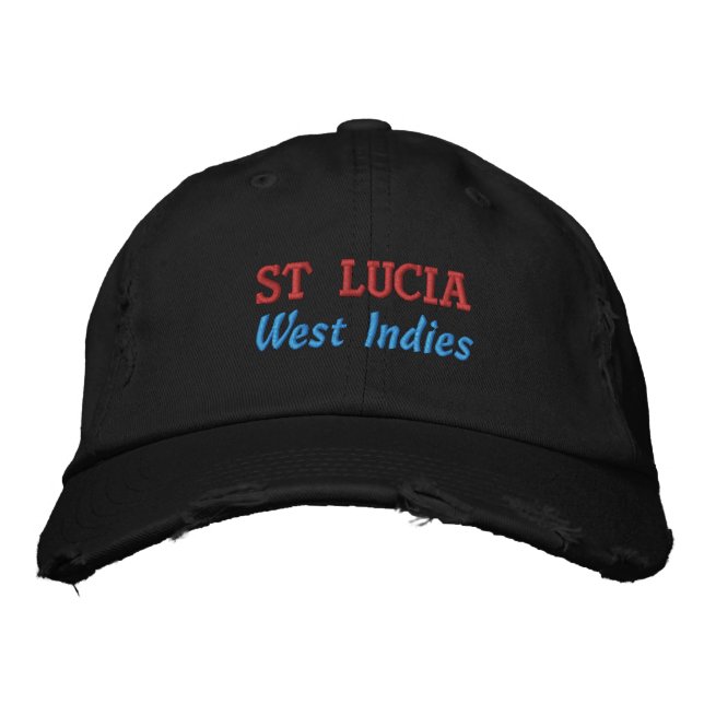 Santa Lucía bordó gorra de béisbol (Anverso)