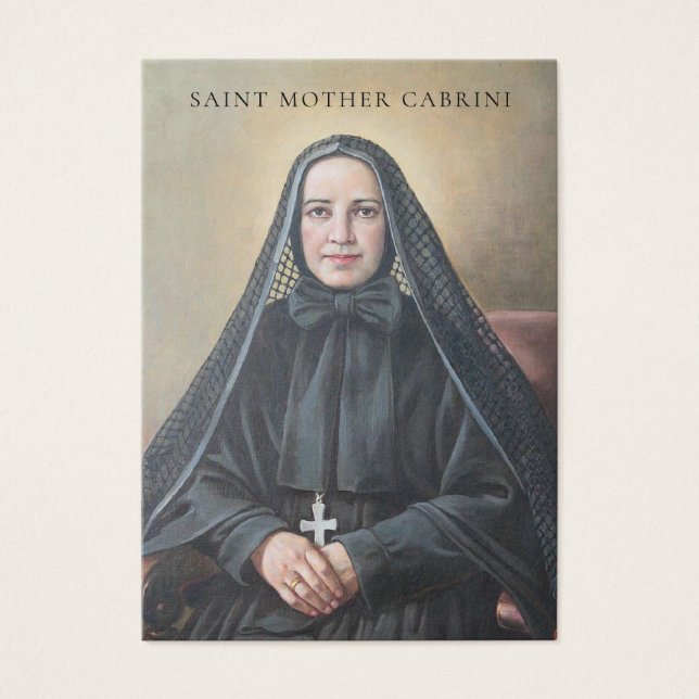 Santa Madre Cabrini Oración Religiosa Católica Nun (Frente)
