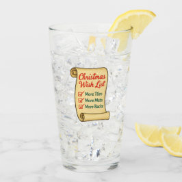 ¡Santa Mahj conoce tu lista! Vaso de pinta
