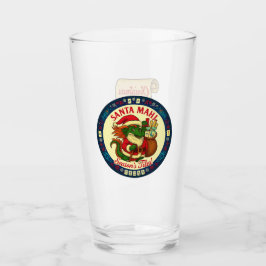 Santa Mahj Knows Your List! Pint Glass