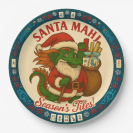 Santa Mahj! Platos de Papel 