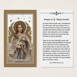 Santa María Goretti Oración Católica Tarjeta Santa