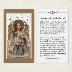 Santa María Goretti Oración Católica Tarjeta Santa