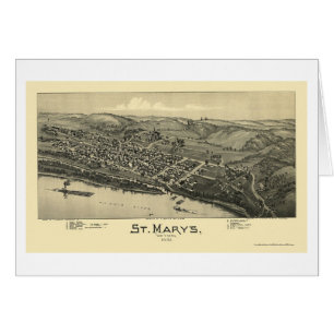 Santa María, mapa panorámico de WV - 1895