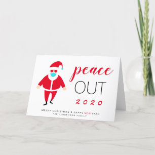 Santa Máscara Paz Fuera 2020 Navidad Divertida
