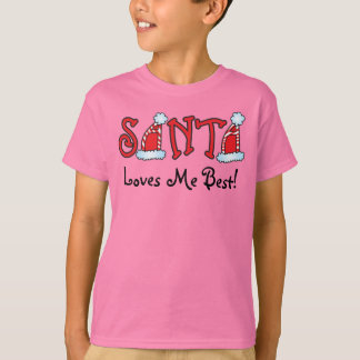 ¡Santa Me Ama Mejor! Camisa de Navidades para niño