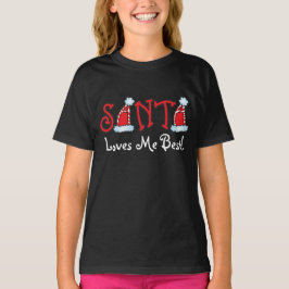 ¡Santa me ama mejor! Camisa del navidad