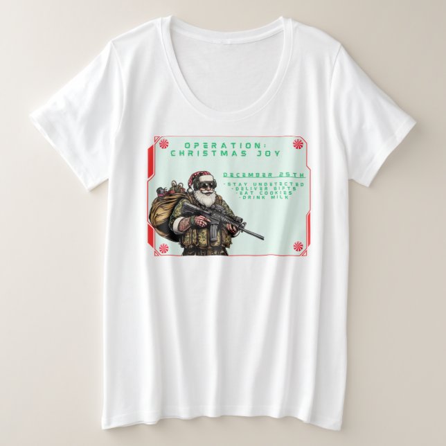 Santa Militar Divertido/Navidad (Anverso del diseño)