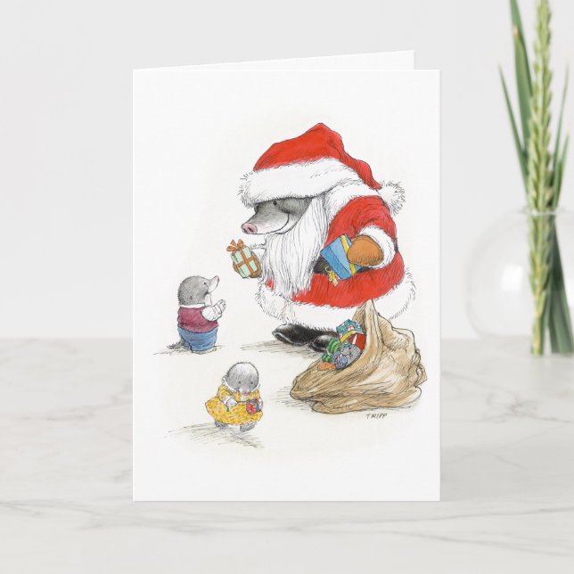 Santa Mole regala tarjeta de regalos (Anverso)