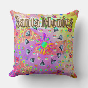 Santa Mónica Almohada Dorada Afortunada
