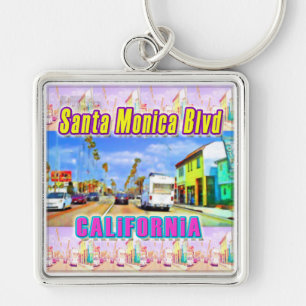 "Santa Monica Blvd 1" Llavero
