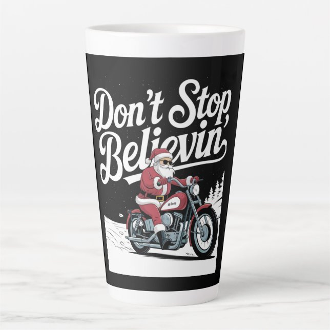 Santa montando en la taza de los Navidades (Anverso)