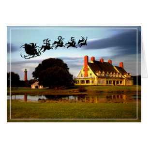 Santa Mosca Sobre El Club Whalehead Y La Luz