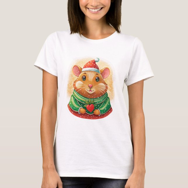 Santa Mouse ama la camiseta de las mujeres (Anverso)