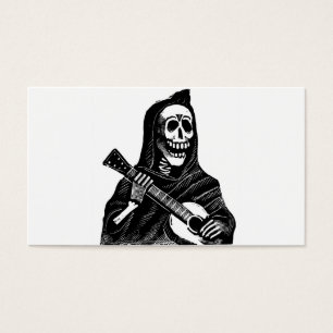 Santa Muerte tocando guitarra