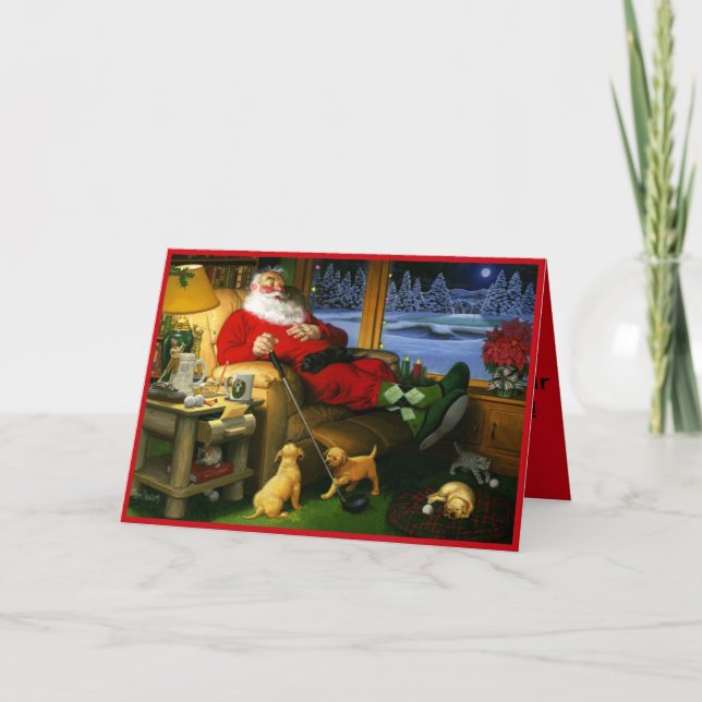 Santa Napping después de la tarjeta de Navidades d (Anverso)