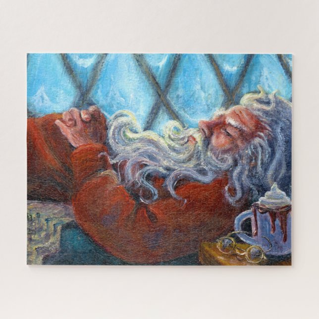 "Santa Napping" rompecabezas (Horizontal)