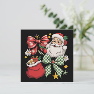 Santa Navidad Coqueta Vintage Prep Retro Navidad