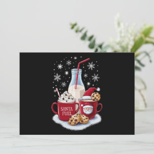Santa Navidad Leche y Galletas Latte Familia Navid