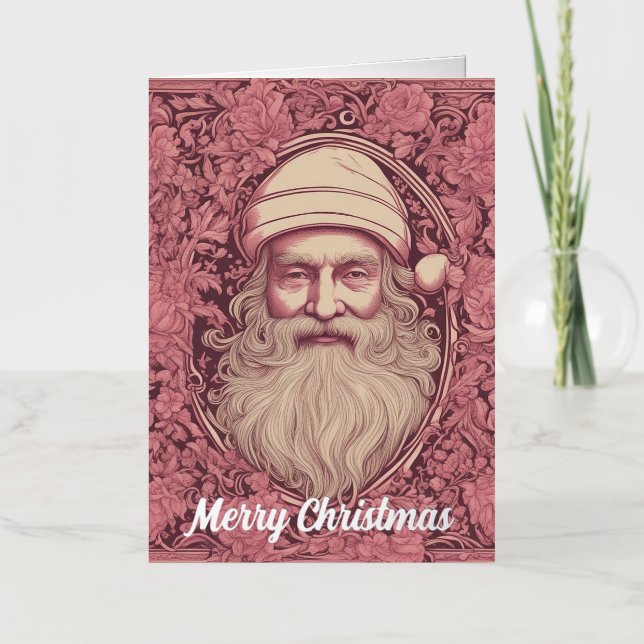 Santa Navidad Retro Rosa (Anverso)