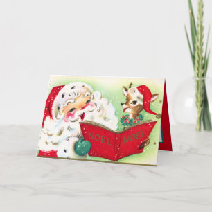 Santa Navidad retro vintage