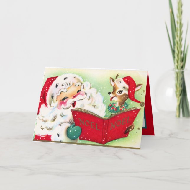 Santa Navidad retro vintage (Anverso)